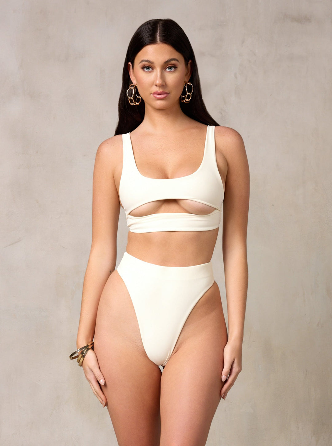 cream white ivory color bikini Chance top and Wish bottom #color_cream