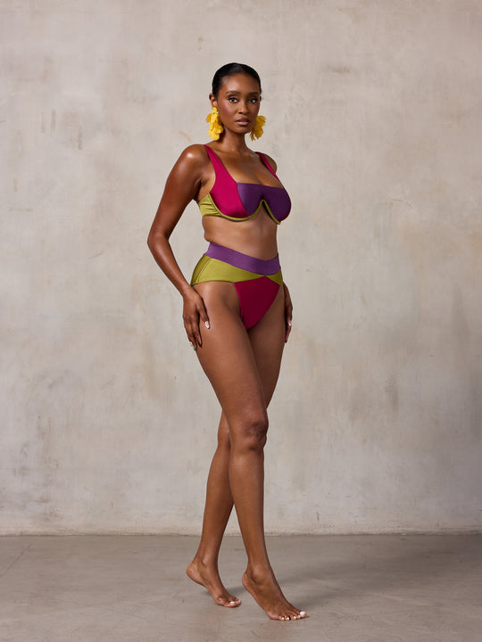 MBM Swim by Marcia B Maxwell Chance top Aspire bottom bikini #color_tropic-summer