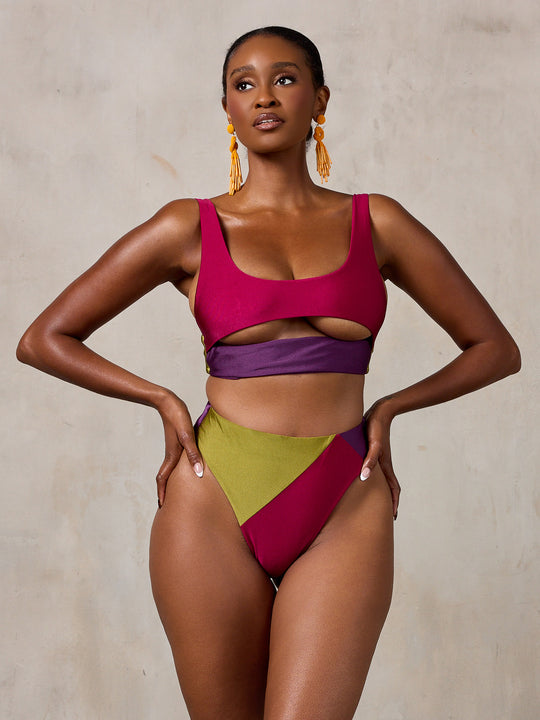 MBM Swim by Marcia B Maxwell Lucky top Passion bottom bikini #color_tropic-summer