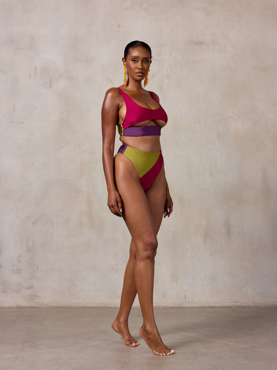 MBM Swim by Marcia B Maxwell Lucky top Passion bottom bikini #color_tropic-summer
