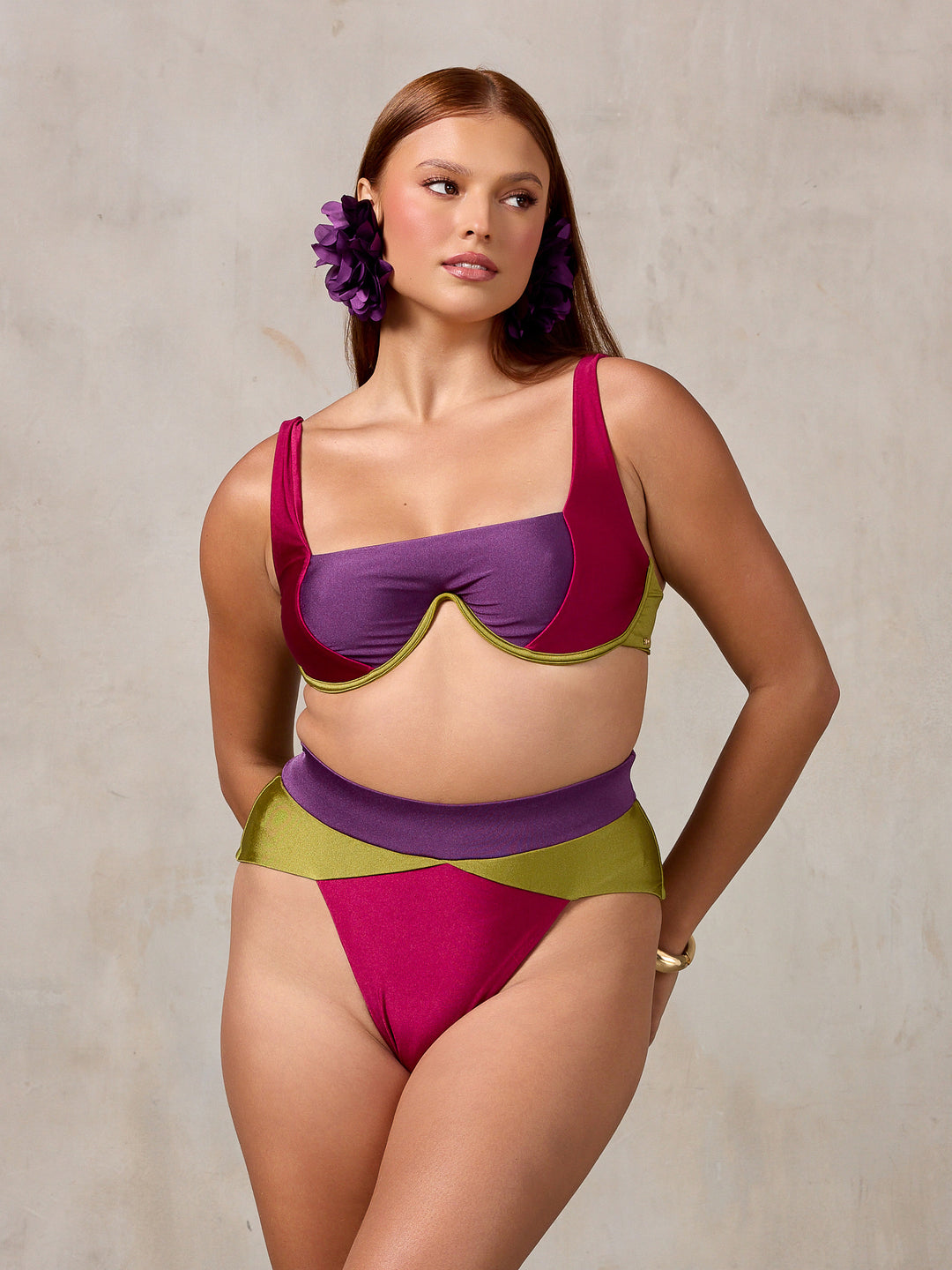 MBM Swim by Marcia B Maxwell Chance top Aspire bottom bikini #color_tropic-summer