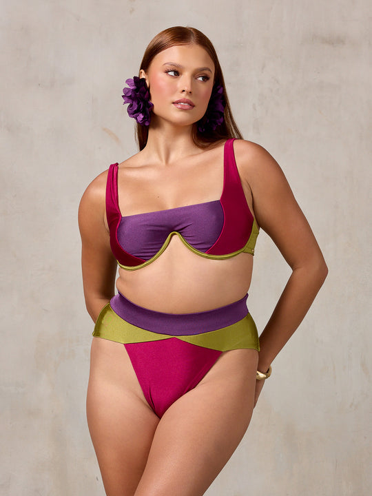 MBM Swim by Marcia B Maxwell Chance top Aspire bottom bikini #color_tropic-summer
