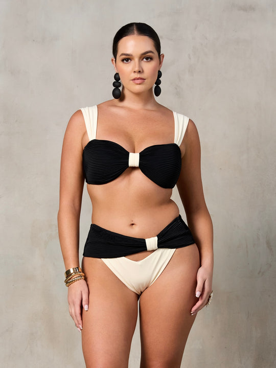MBM Swim by Marcia B Maxwell Haven top eden bottom bikini #color_black-cream
