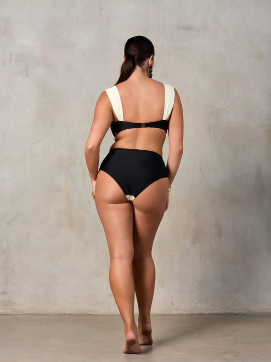 MBM Swim by Marcia B Maxwell Haven top eden bottom bikini #color_black-cream