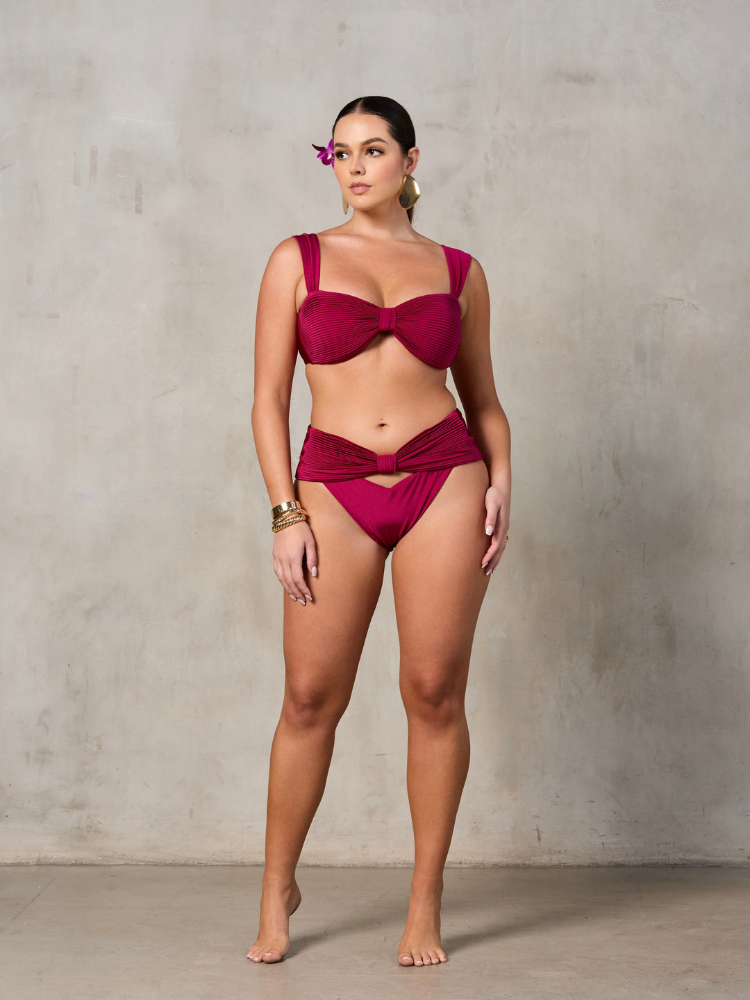 MBM Swim by Marcia B Maxwell Haven top eden bottom burgundy bikini #color_berry