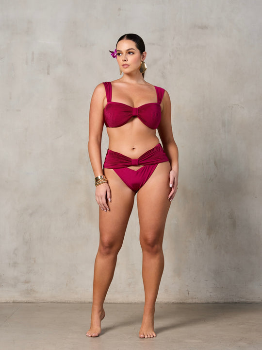 MBM Swim by Marcia B Maxwell Haven top eden bottom burgundy bikini #color_berry