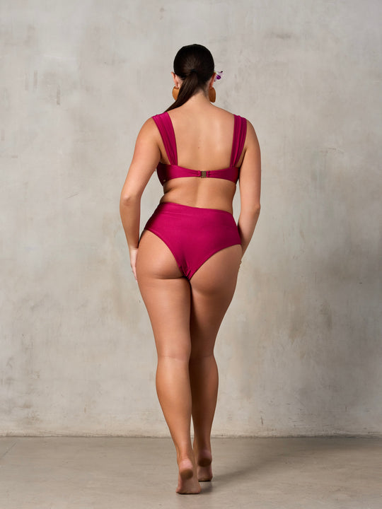 MBM Swim by Marcia B Maxwell Haven top eden bottom burgundy bikini #color_berry
