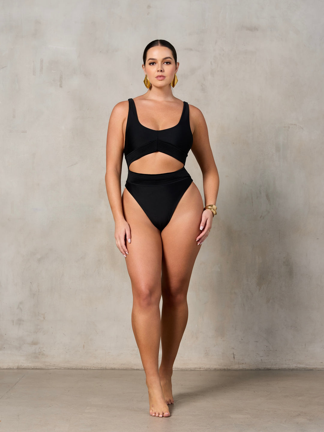MBM Swim by Marcia B Maxwell Cove one piece women's swimsuit #color_black