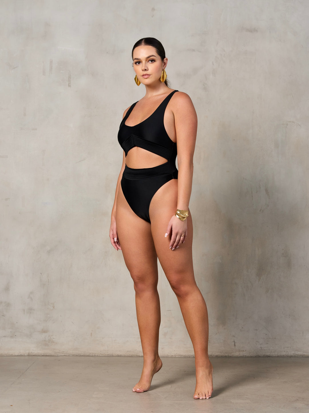 MBM Swim by Marcia B Maxwell Cove one piece women's swimsuit #color_black