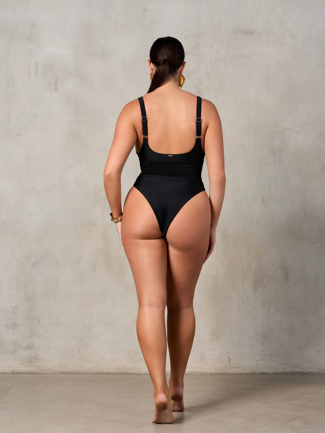 MBM Swim by Marcia B Maxwell Cove one piece women's swimsuit #color_black
